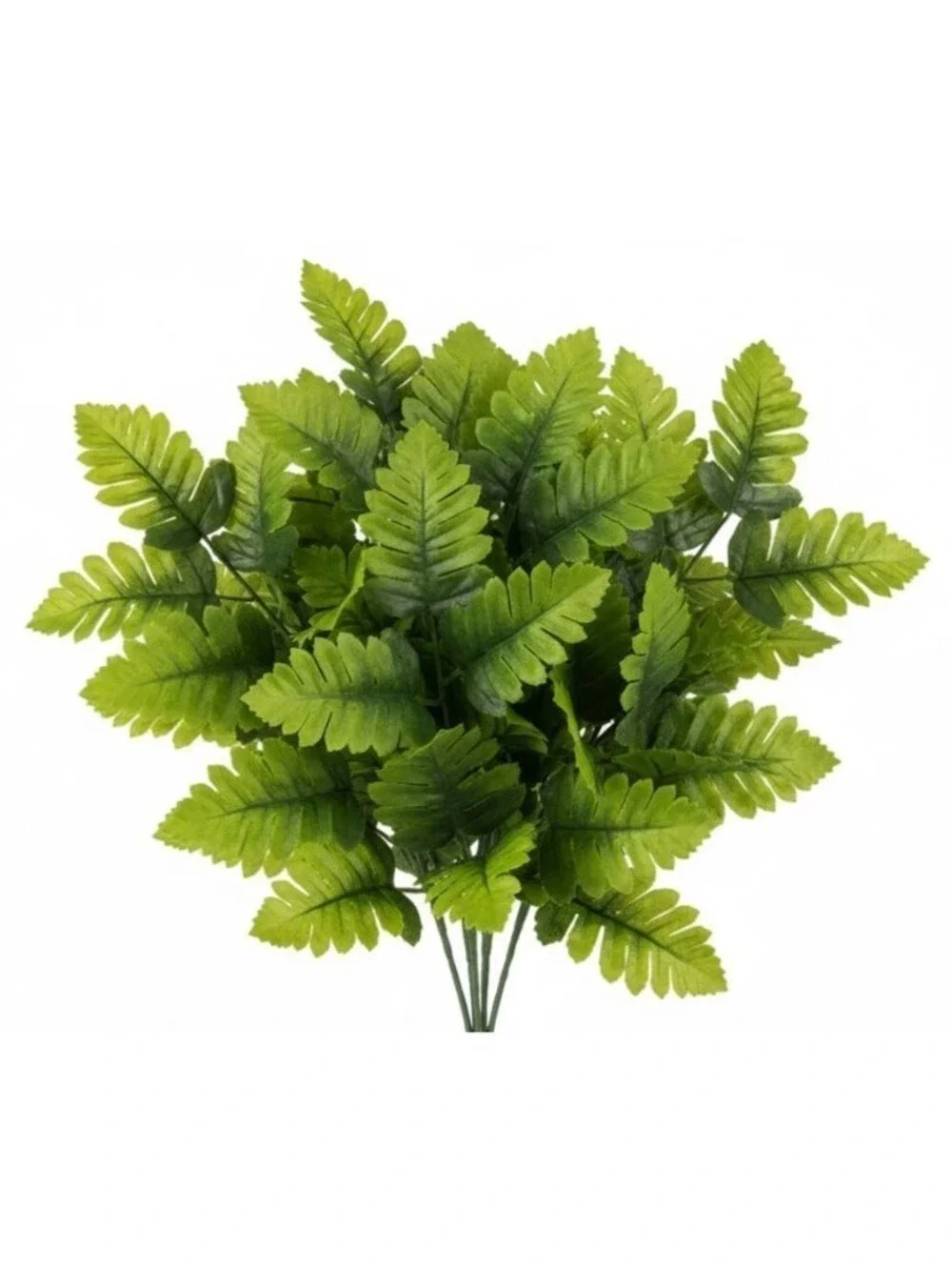 Artificial Fern Stems Greenery Bundle 10 Stems Faux Leather Fern Leaves Greenery